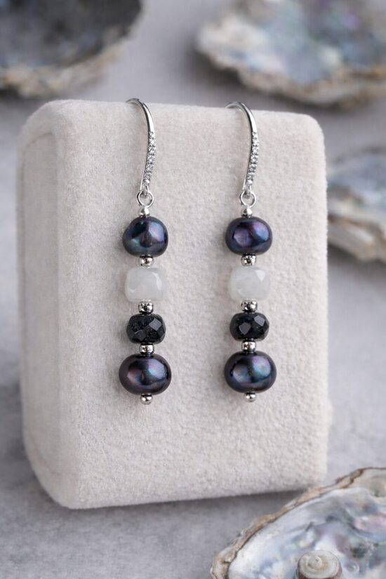 Dabīgo pērļu auskari